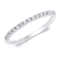 0.15 Carat 2Mm Womens Wedding Band Ring Solid Silver Sizes 4 10