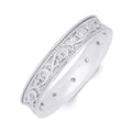 0.25 Carat Cz Mens Unisex Sterling Silver Wedding Band Ring Size 5 12
