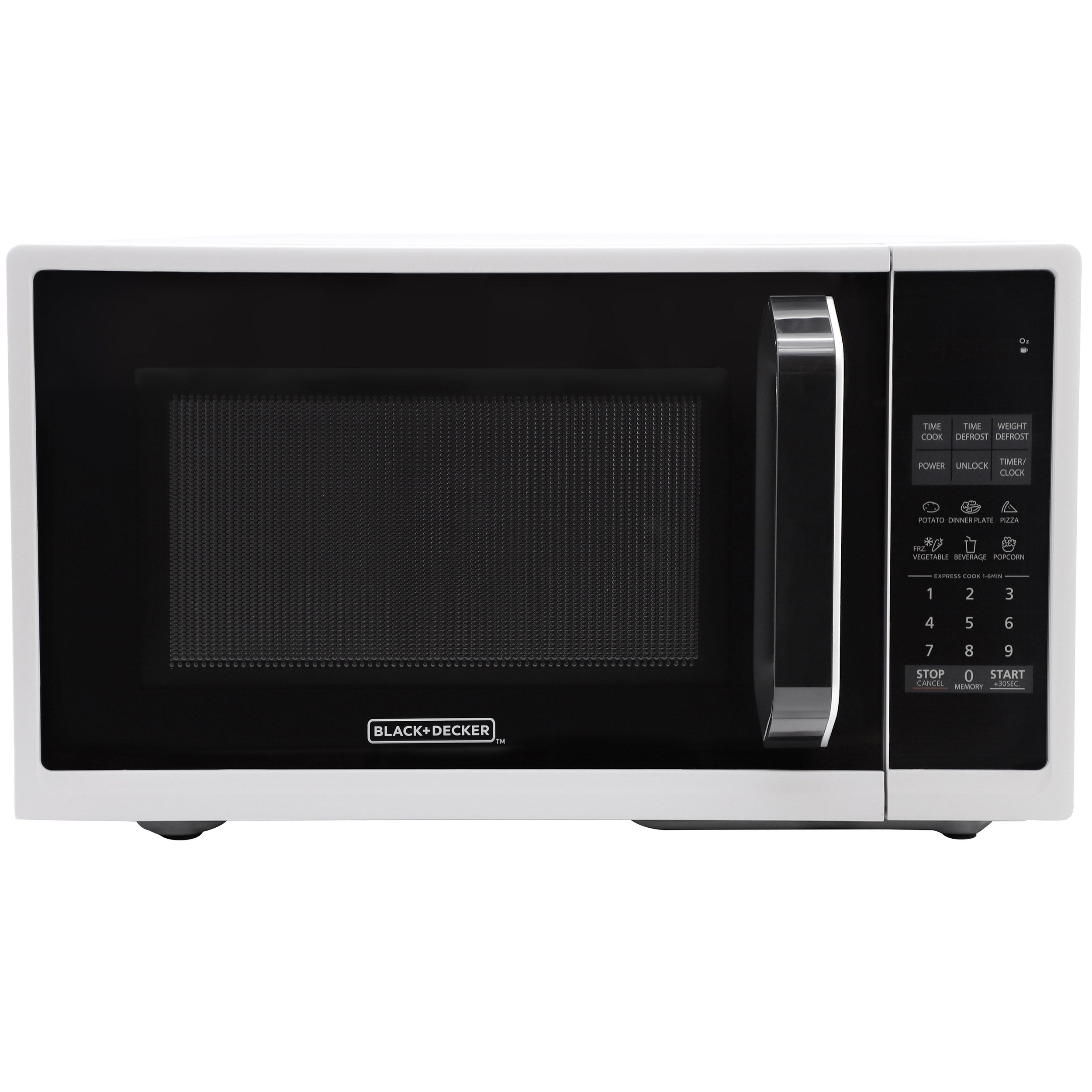 0.9 Cu. Ft. Led Digital Display Countertop Microwave In White
