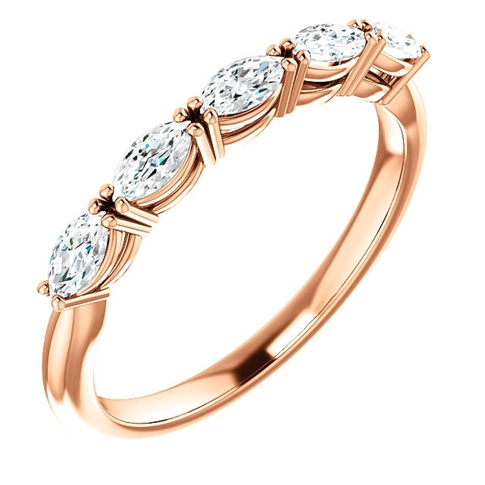 1 1 2Ct Oval Moissanite Wedding Ring Available In Rose Gold