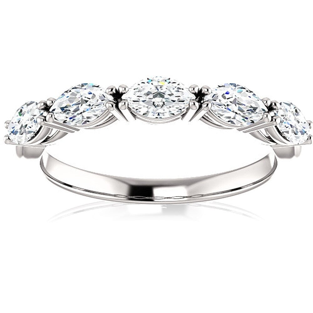 1 1 2Ct Oval Moissanite Wedding Ring Available In White Gold