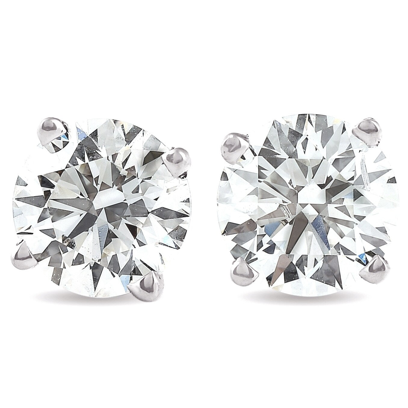 1 1 4 Ct Diamond Screw Back Studs 14K White Gold Lab Grown Eco Friendly