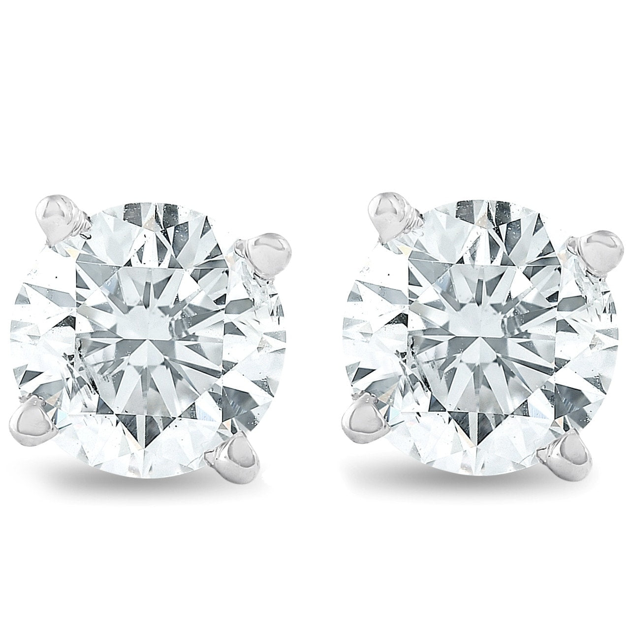 1 1 4 Cttw Diamond Studs 14K White Gold Igi Certified Earrings
