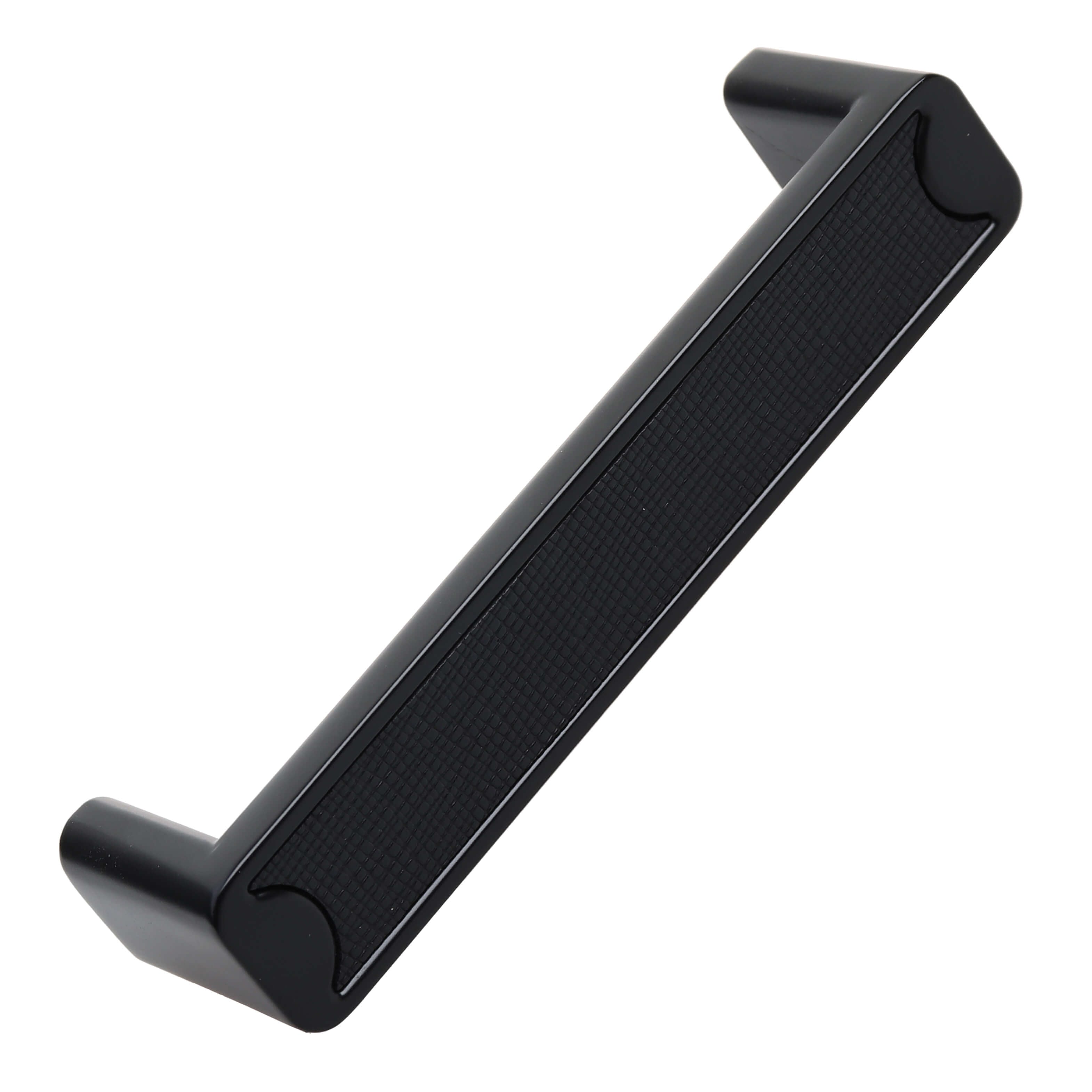 1 1 4 In. Square Embossed Leather Cabinet Knobs Matte Black Pack Of 25