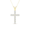 De Couer 14K Gold 1 1 4Ct Tdw Diamond Cross Necklace