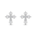 1 10 Cttw Natural Diamond 10Kt White Gold Earrings