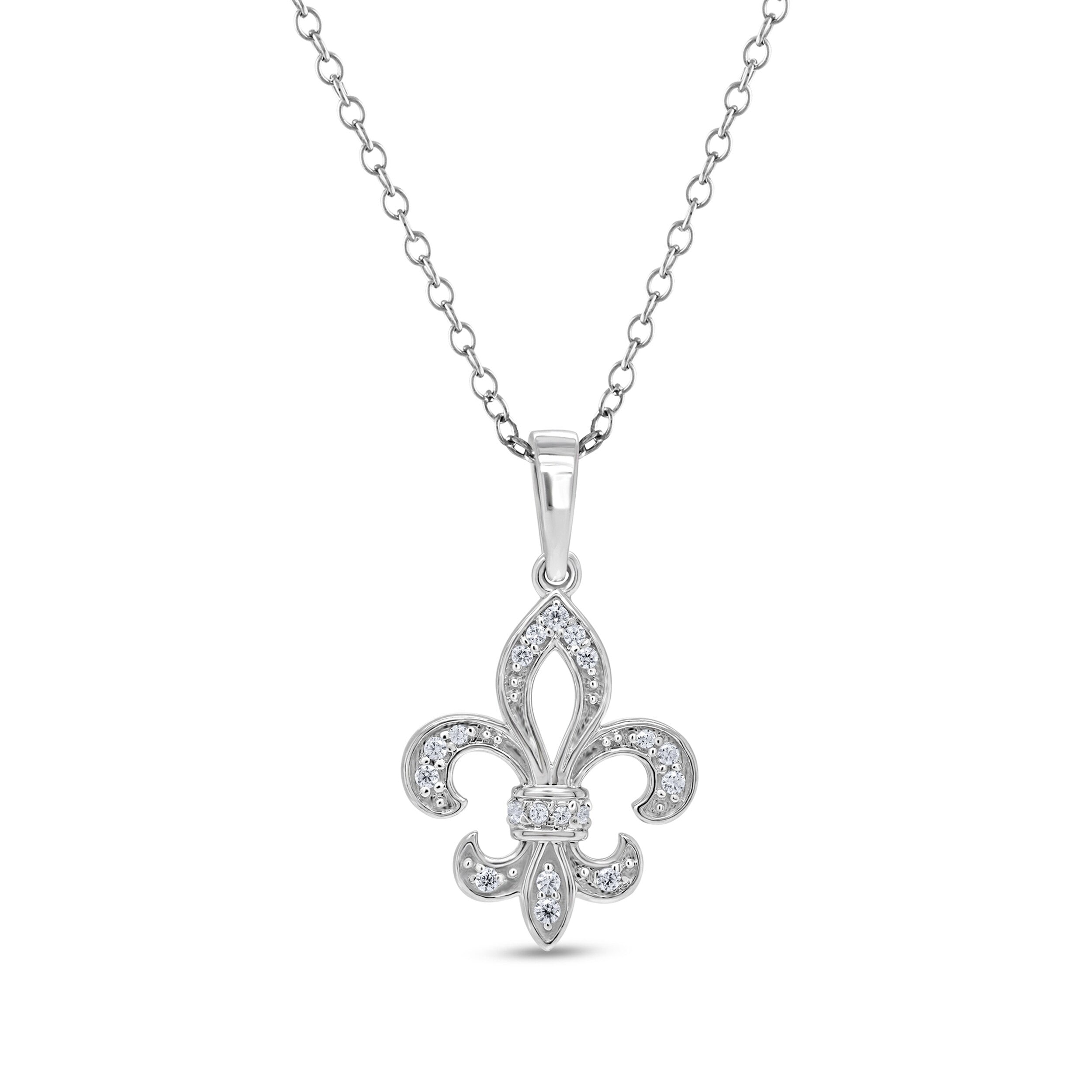 1 10 Cttw Natural Diamond Sterling Silver Pendant