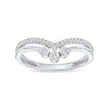 1 10Ct Tdw Diamond Contour Wedding Band In 10K Gold By De Couer