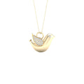 Igi Certified 1 10Ct Tdw Diamond Charm Pendant In Sterling Silver Dove