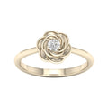 Decouer 10K Gold 1 10Ct Tdw Diamond Flower Promise Ring