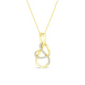 De Couer 10K White Gold 1 10Ct Tdw Diamond Infinity Heart Necklace