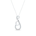 S925 Igi Certified Sterling Silver 1 10Ct Tdw Infinity Necklace