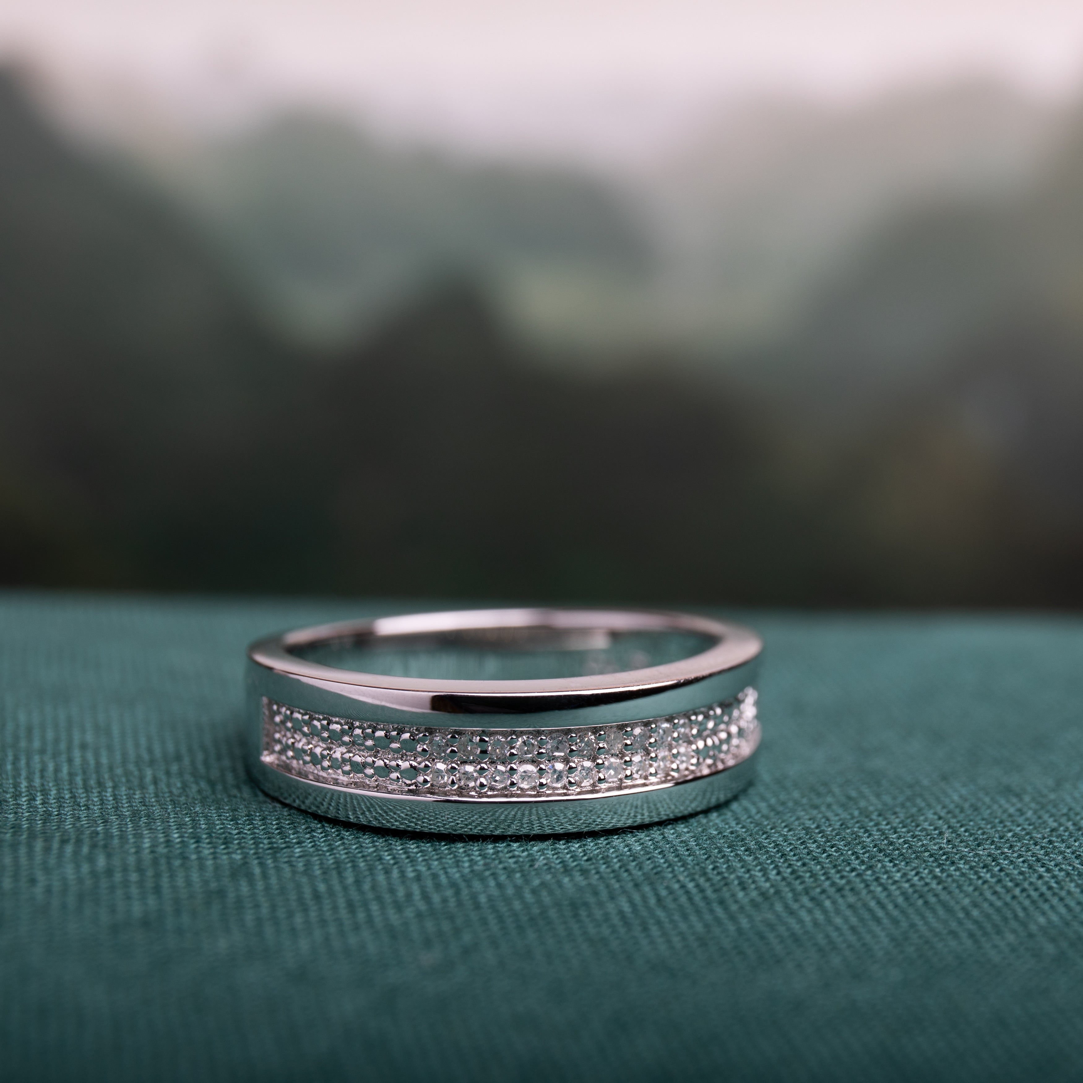 Miadora Sterling Silver Mens 1 10Ct Tdw Diamond Wedding Band
