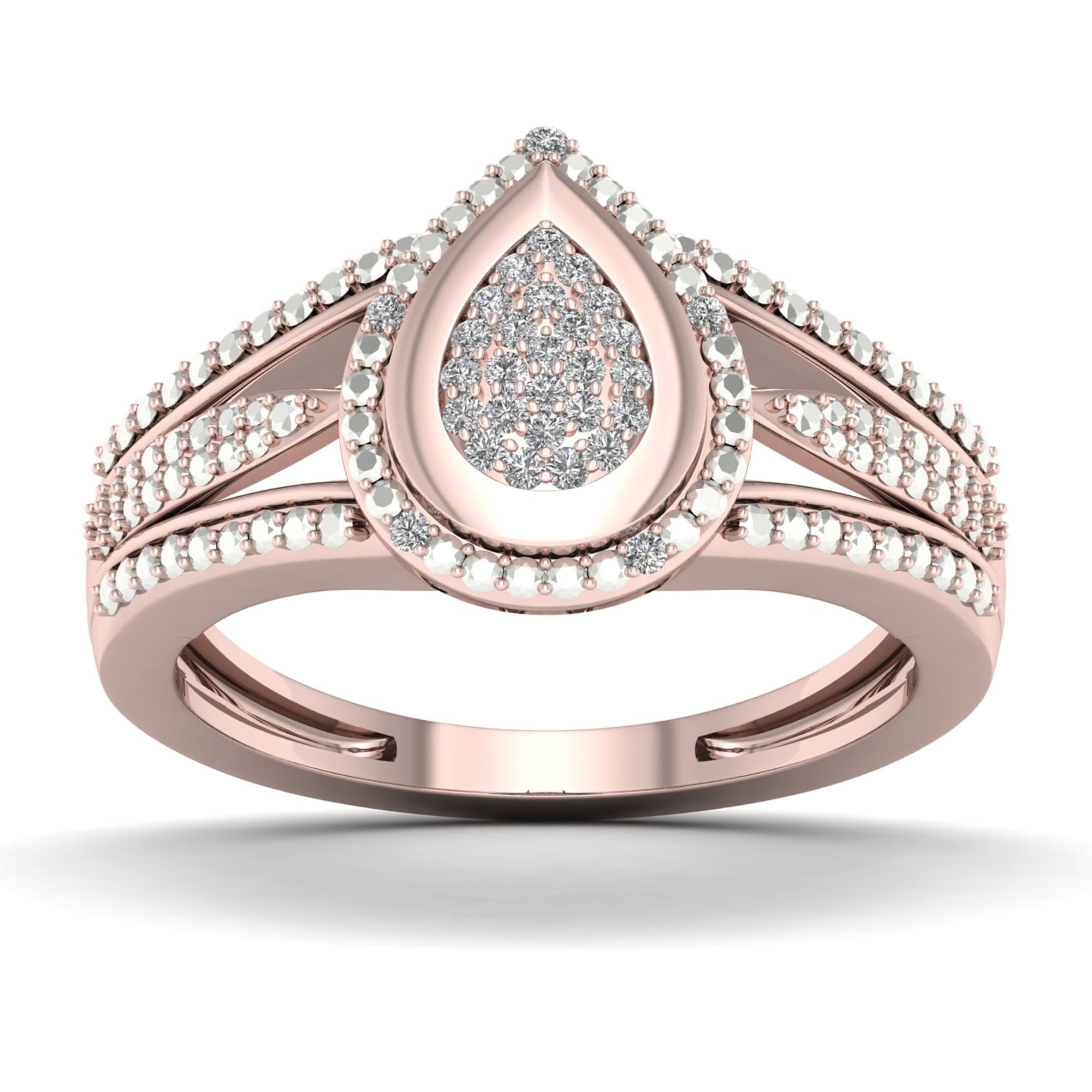 De Couer 1 10Ct Tdw Diamond Engagement Ring Pink