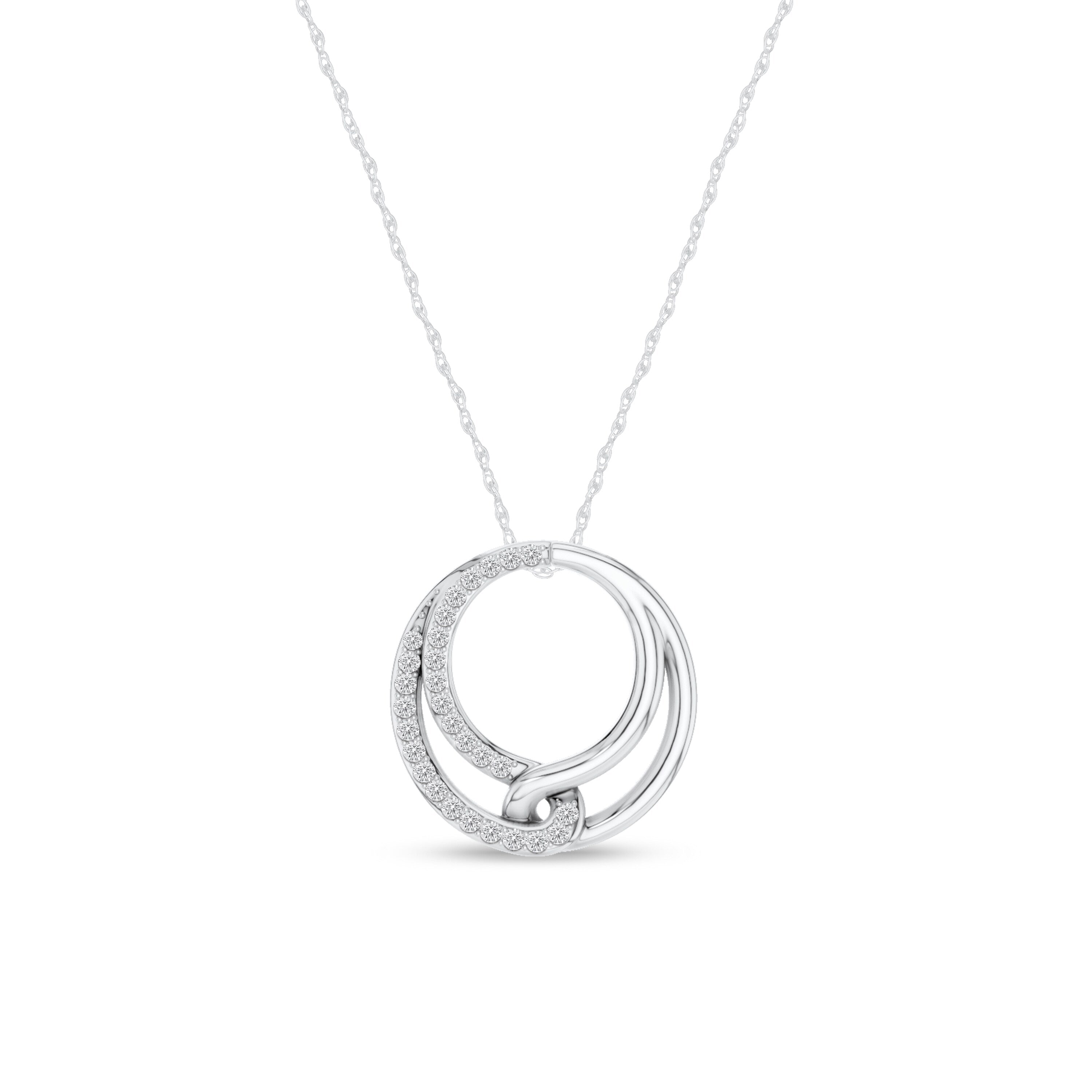 De Couer 10K White Gold 1 10Ct Tdw Diamond Infinity Necklace