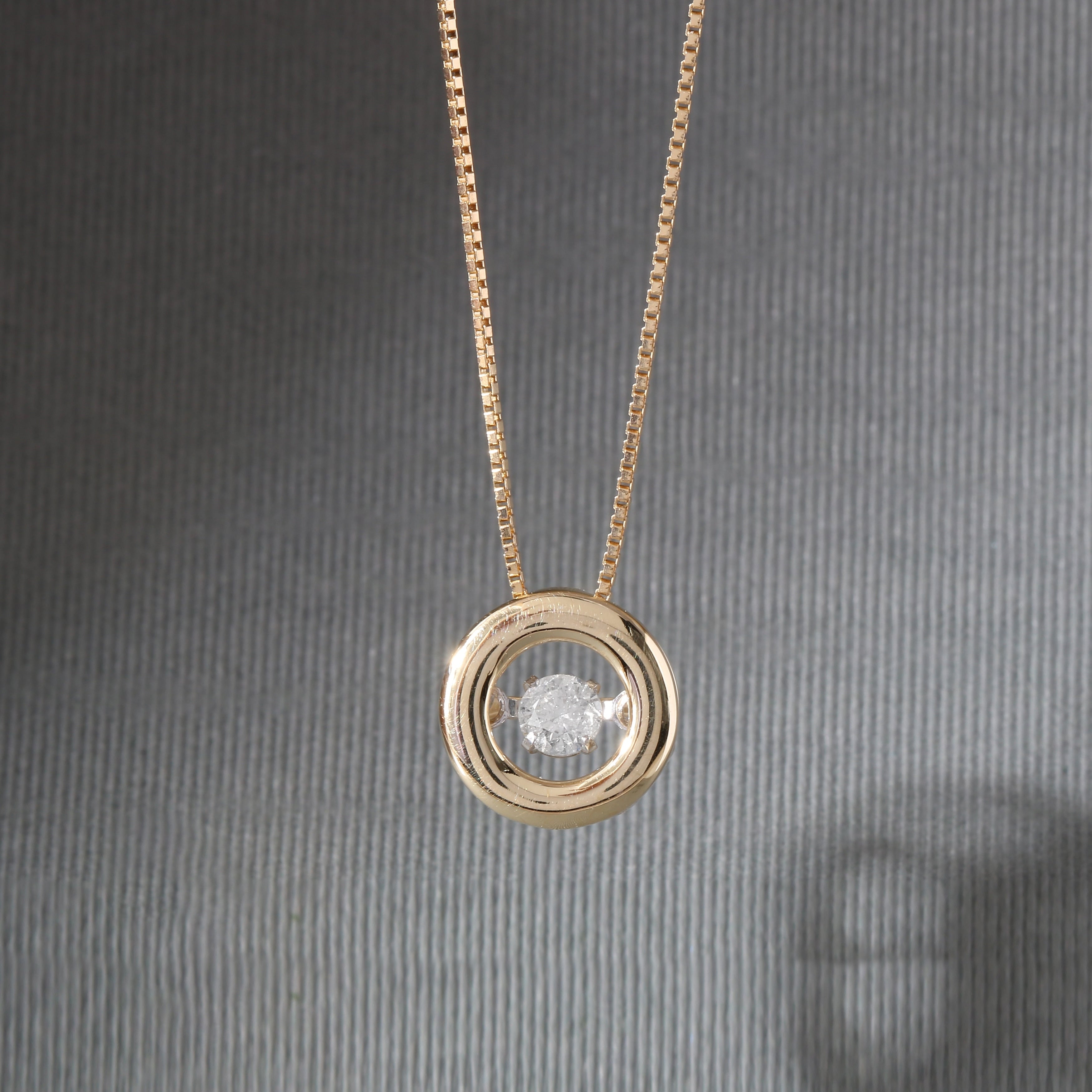 De Couer Igi Certified 10K Gold 1 10Ct Tdw Diamond Heart Beat Necklace