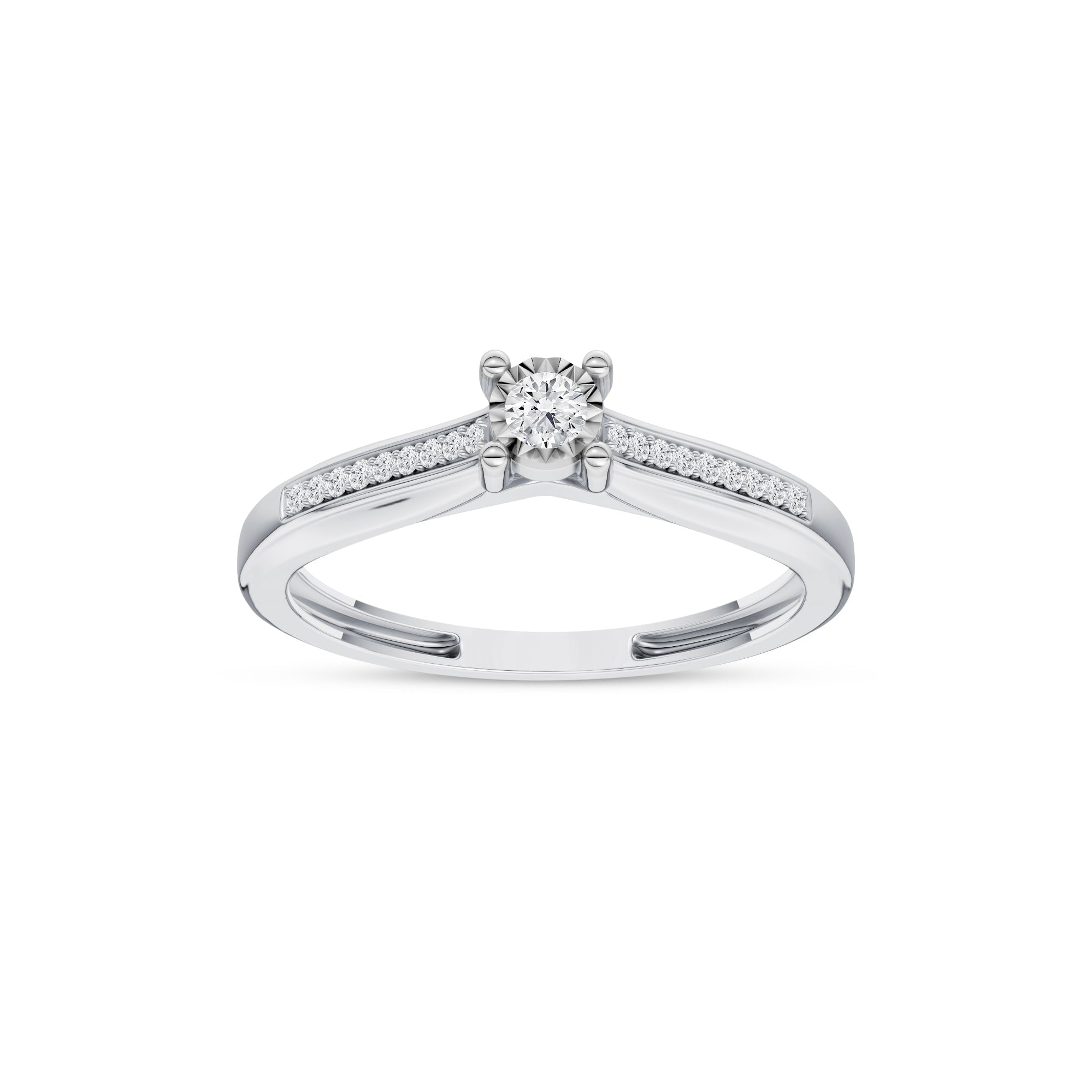 De Couer 1 10Ct Tdw Diamond Classic Ring White