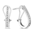 1 2 Carat Tw Channel Set Diamond Omega Back Hoop Earrings In White Gold H I Color Si1 Si2 Clarity
