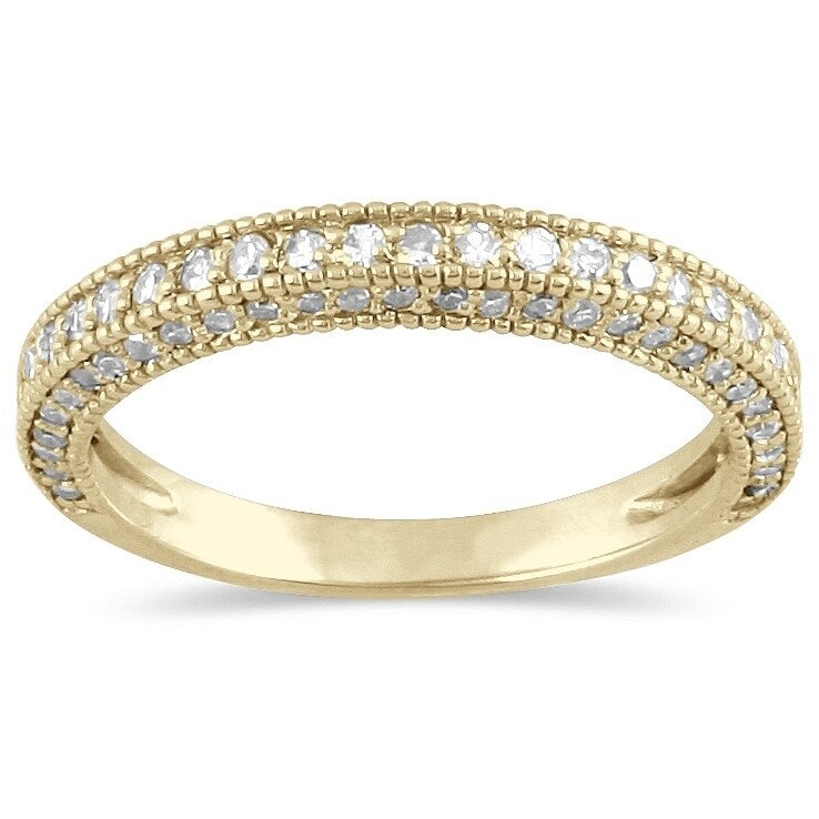 1 2 Carat Tw Diamond Wedding Band In 10K Yellow Gold
