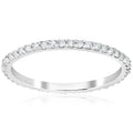 1 2 Ct Diamond Eternity Wedding Stackable Ring 14K White Gold