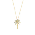 1 20Ct Tdw Diamond Palm Tree Pendant Necklace In Silver