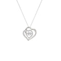 1 20Ct Tdw Diamond Double Heart Necklace In Silver By De Couer