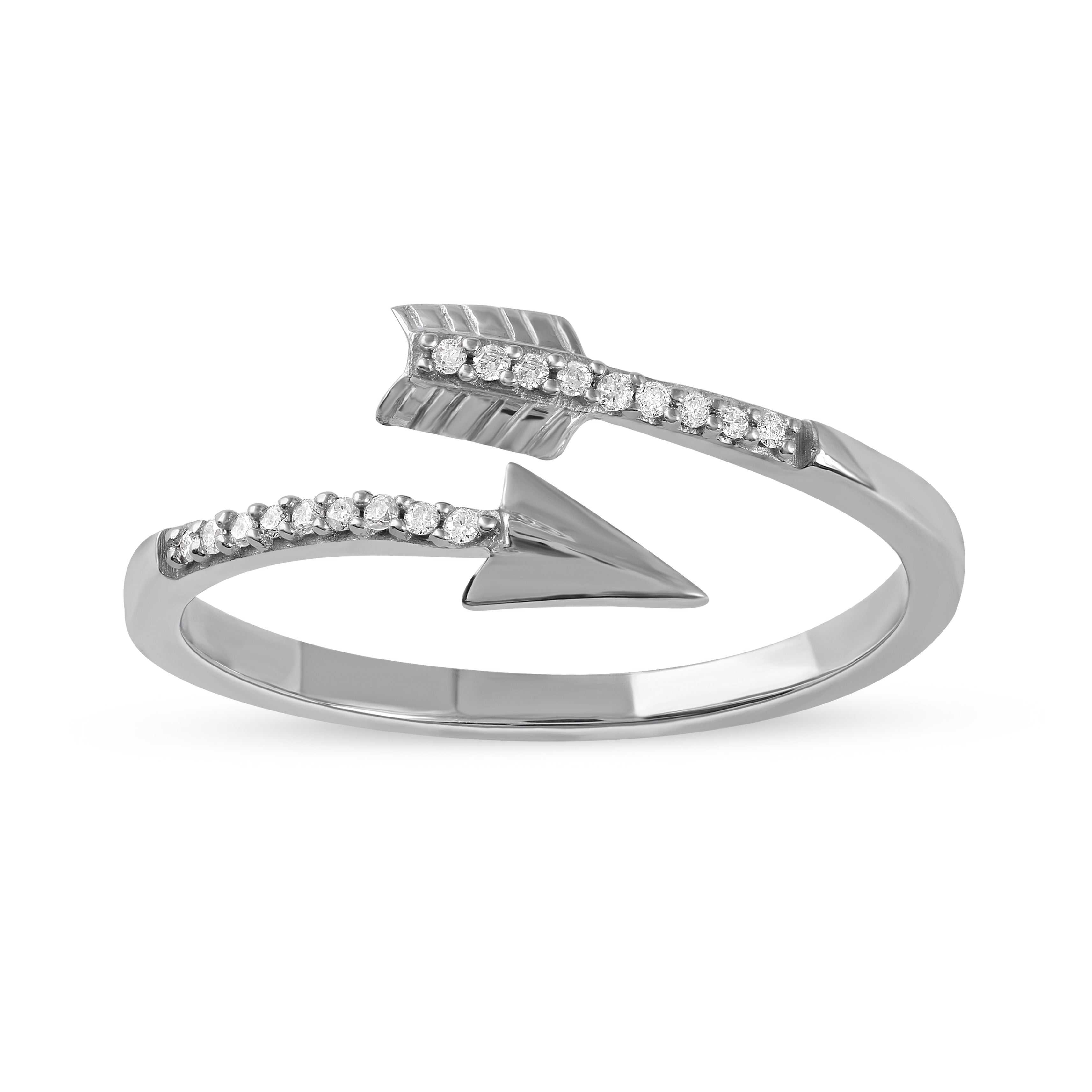 1 20Ct Tdw Diamond Arrow Wrap Ring In 10K Gold By De Couer