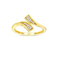 De Couer Igi Certified 1 20Ct Tdw Diamond Double Fashion Ring Yellow