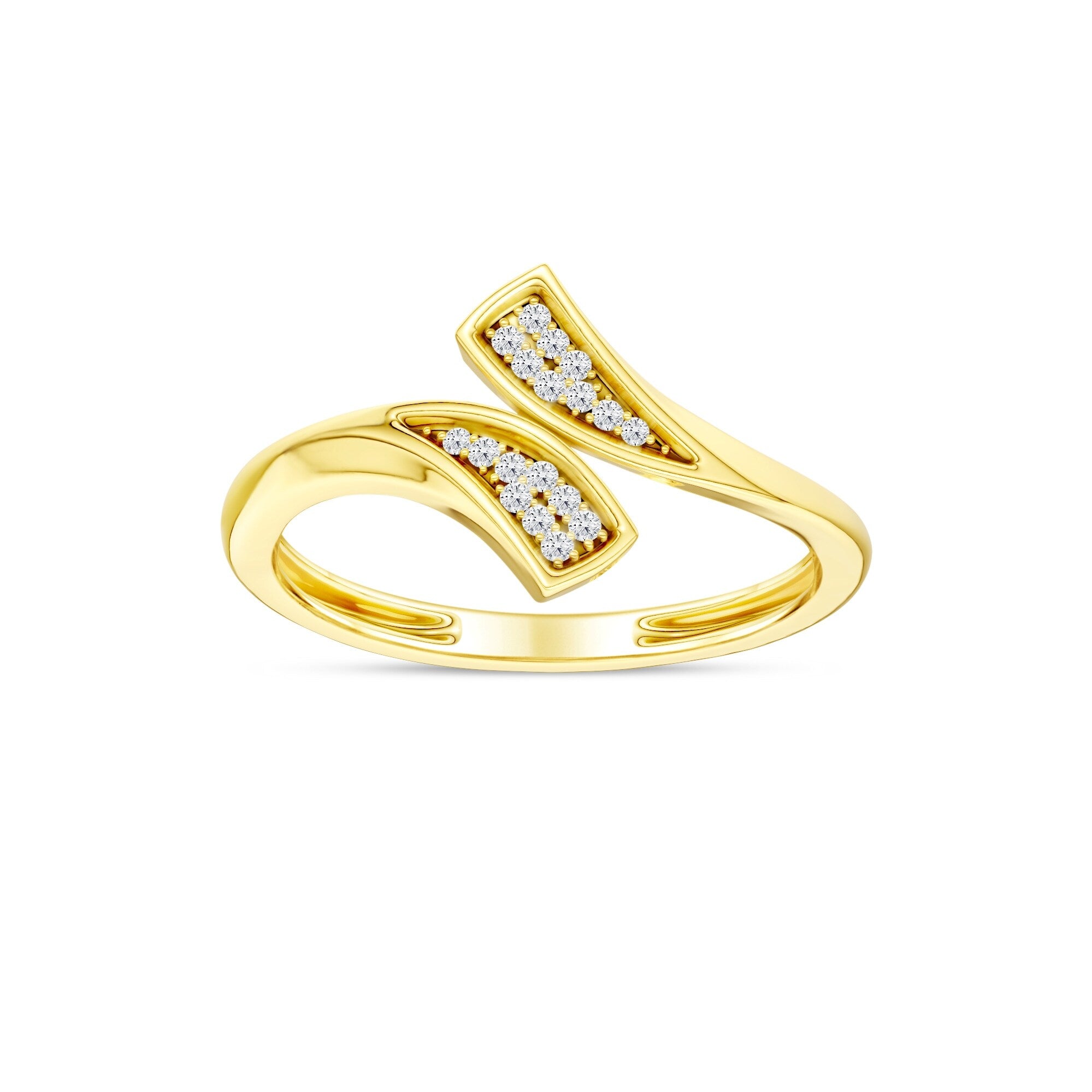 De Couer Igi Certified 1 20Ct Tdw Diamond Double Fashion Ring Yellow