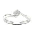 1 20Ct Tdw Diamond Cluster Bypass Ring In 10K Gold By De Couer