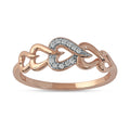 De Couer Igi Certified 10K Rose Gold 1 20Ct Tdw Diamond Fashion Ring Pink