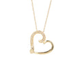 De Couer 10K Yellow Gold 1 20Ct Tdw Diamond Tilted Heart Necklace