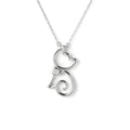 1 20Ct Tdw Diamond Pet Pendant In Sterling Silver Cat White