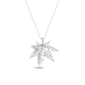 De Couer S925 Sterling Silver 1 20Ct Tdw Diamond Maple Leaf Necklace