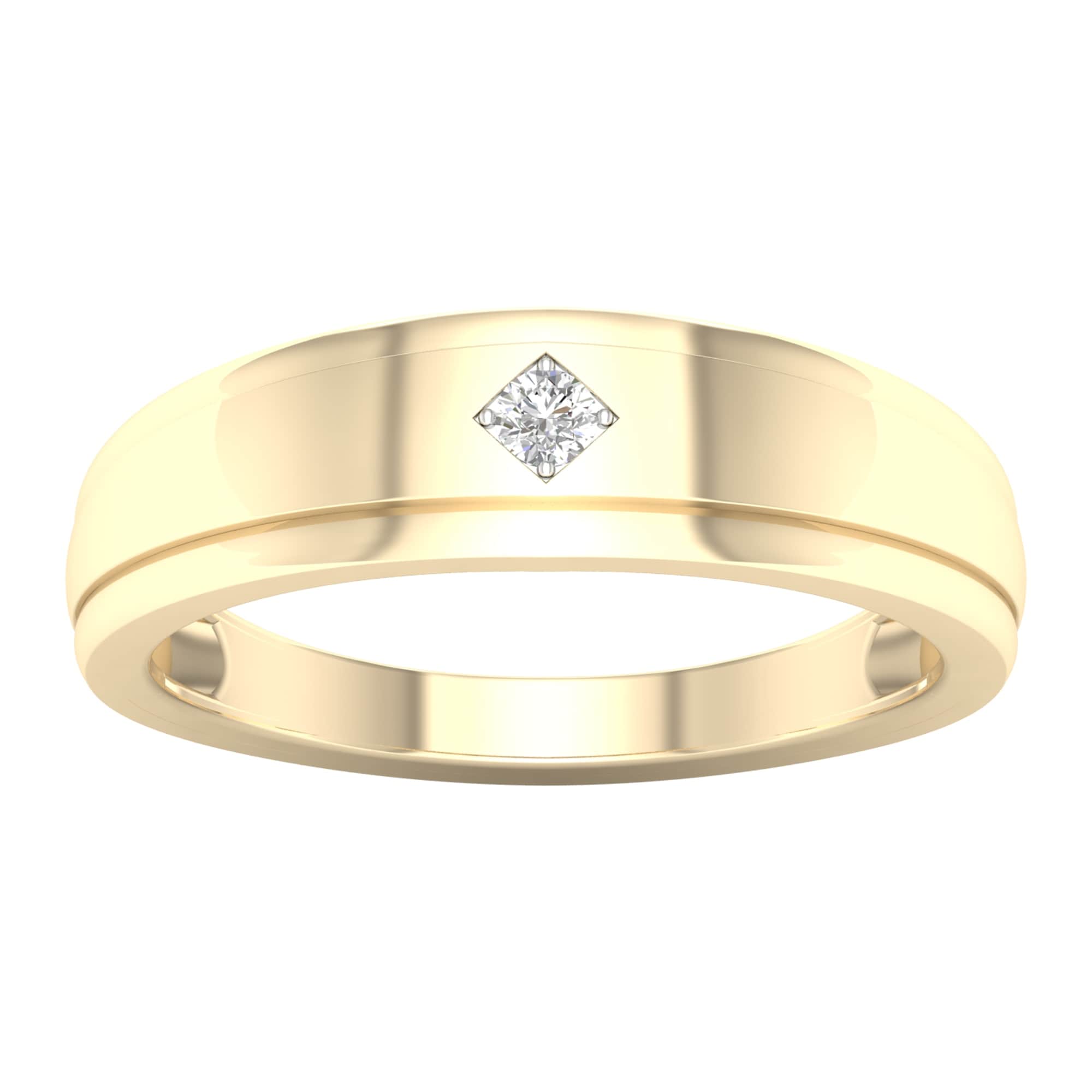 Igi Certified 1 20Ct Tdw Diamond Mens Wedding Band In 10K Gold By De Couer