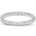 1 2Ct Diamond Wedding Ring Womens Eternity Band 10K White Gold