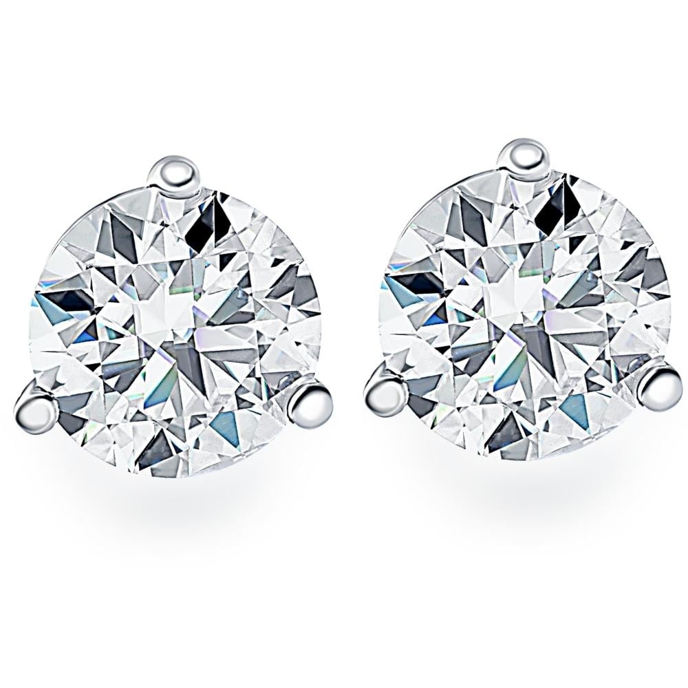 1 2Ct Martini Lab Grown Diamond Studs 14K White Gold