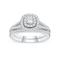 De Couer Igi Certified S925 Sterling Silver 1 2Ct Tdw Diamond Halo Bridal Ring