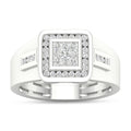 De Couer 10K White Gold 1 2Ct Tdw Diamond Mens Ring