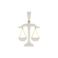 1 2Ct Tdw Diamond Scales Of Justice Pendant In 10K Gold
