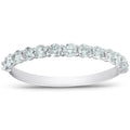 1 2Ct Tdw Diamond Wedding Ring Stackable Womens Anniversary Band 14K White Gold