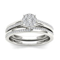 De Couer Igi Certified 10K Gold 1 3Ct Tdw Diamond Engagement Ring Set