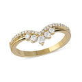 1 3Ct Tdw Diamond Contour Wedding Band In 10K Gold By De Couer