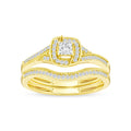 De Couer 10K Gold 1 3Ct Tdw Diamond Halo Bridal Set