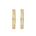 De Couer Igi Certified 10K Rose Gold 1 3Ct Tdw Diamond Hoop Earrings Pink