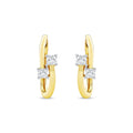 De Couer Igi Certified 10K Yellow Gold 1 3Ct Tdw Diamond Two Stone Hoop Earrings