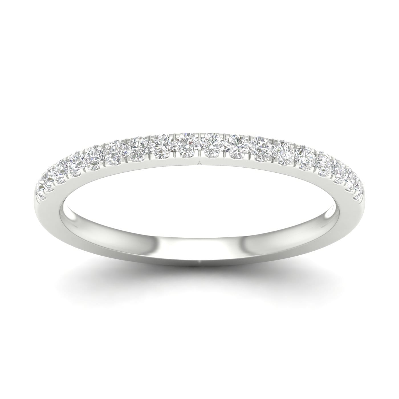 De Couer Igi Certified 10K White Gold 1 3Ct Tdw Diamond Comely Womens Wedding Band White H I