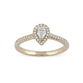 De Couer 10K Gold 1 3Ct Tdw Diamond Halo Engagement Ring