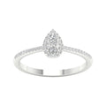 1 3Ct Tdw Diamond Pear Shape Halo Ring In 10K Gold By De Couer