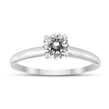 1 4 Carat Round Diamond Solitaire Ring In 14K White Gold